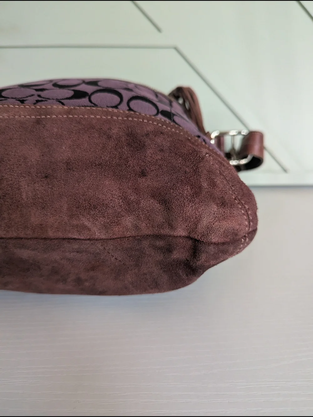 Coach Brown Signature Canvas Hobo Bag